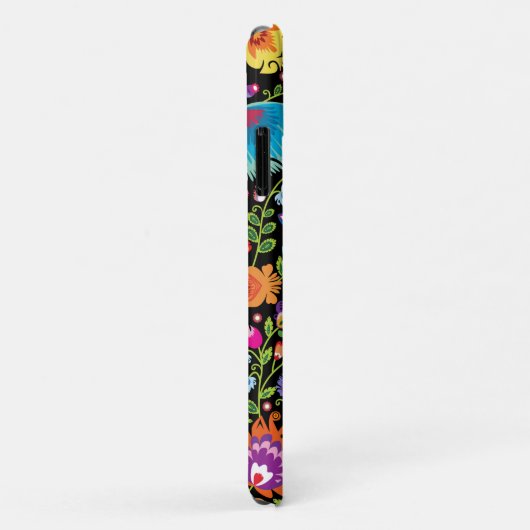 Folklore bloemen Wycinanki zwart Case-Mate iPhone Case (Achterkant/rechts)