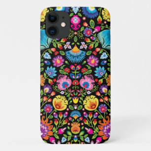 Folklore bloemen Wycinanki zwart  Case-Mate iPhone Case