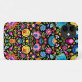 Folklore bloemen Wycinanki zwart Case-Mate iPhone Case (Achterkant (horizontaal))