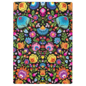 Folklore bloemen Wycinanki zwart Klembord (Achterkant)