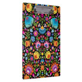 Folklore bloemen Wycinanki zwart Klembord (Rechts)