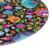 Folklore bloemen Wycinanki zwart Snijplank (Hoek)