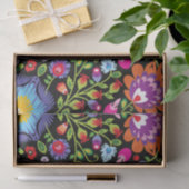 Folklore bloemen Wycinanki zwart Tissuepapier (Geschenk)