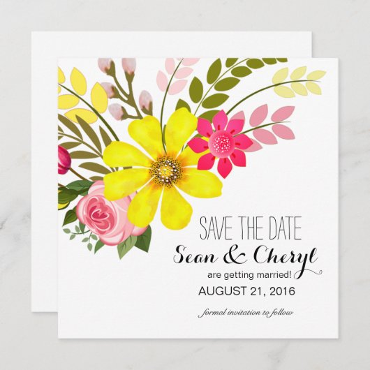 Folklore Bloementuin Save the Date (Voorkant / Achterkant)