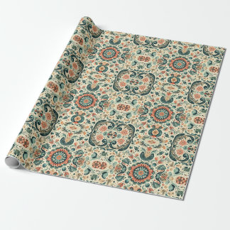 Folklore Charm: Ambachtelijke Folk Art Wrapping Pa Cadeaupapier