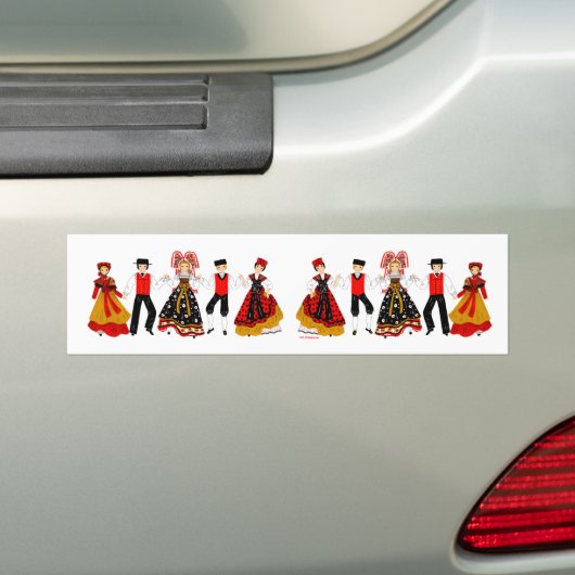 Folklore d'Alsace, Frankrijk Bumpersticker (Op auto)
