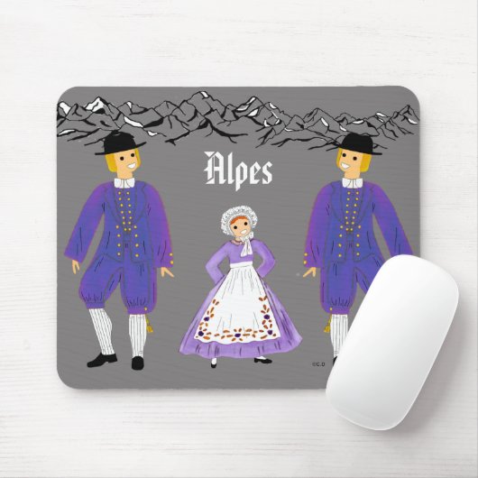 Folklore de Alpes, Frankrijk Muismat (Met muis)