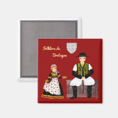 Folklore de Bretagne, Frankrijk Magneet (Voorkant / Achterkant)
