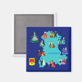 Folklore de l'Auvergne, Frankrijk Magneet (Voorkant / Achterkant)