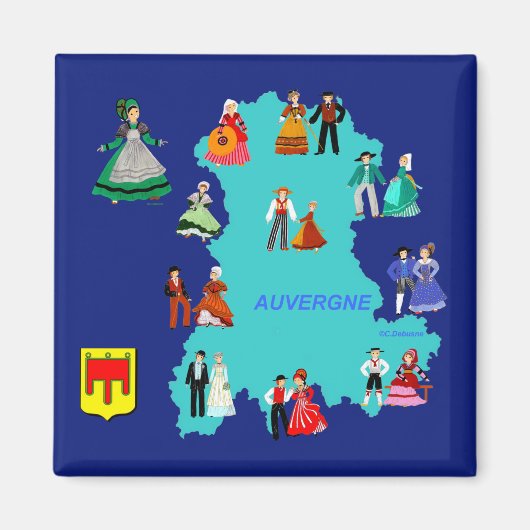 Folklore de l'Auvergne, Frankrijk Magneet (Voorkant)