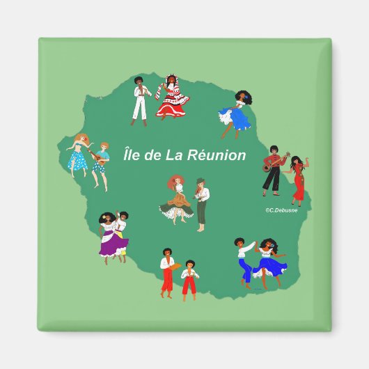Folklore de l'Île de La Réunion Magneet (Voorkant)