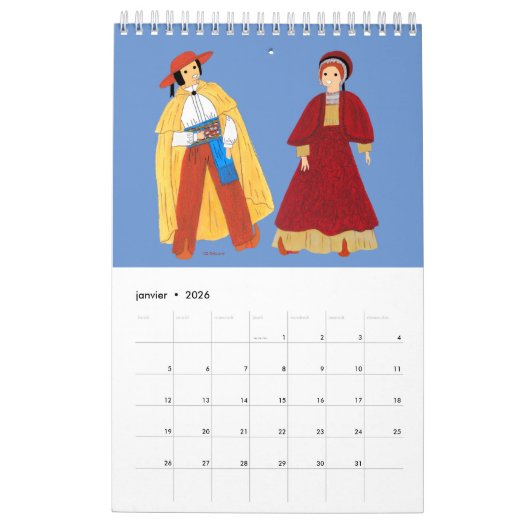 Folklore de Midi-Pyrénées, Frankrijk Kalender (Jan 2026)