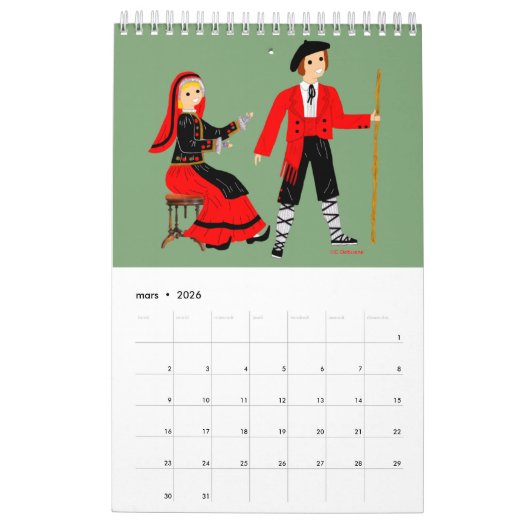 Folklore de Midi-Pyrénées, Frankrijk Kalender (Mar 2026)