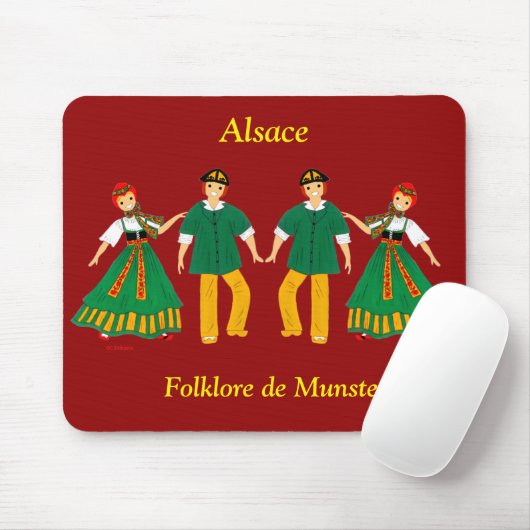 Folklore de Munster, Alsace, Frankrijk Muismat (Met muis)
