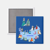 Folklore de Normandie, Frankrijk Magneet (Voorkant / Achterkant)