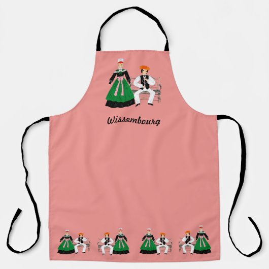 Folklore de Wissembourg, Alsace, Frankrijk Schort (Voorkant)
