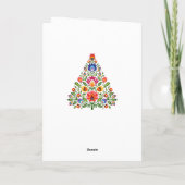 Folklore Enchantment: een op Lowicz geïnspireerde  Feestdagen Kaart (Achterkant)