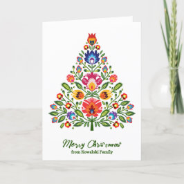 Folklore Enchantment: een op Lowicz geïnspireerde  Feestdagen Kaart