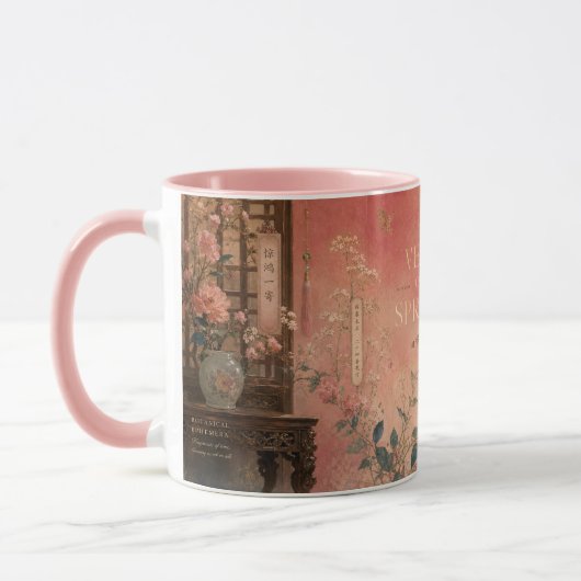 Folklore esthetische kunst met romantiek. mok (Links)
