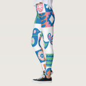 Folklore Floral Kaart: Scandinavisch design. Leggings (Links)