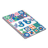 Folklore Floral Kaart: Scandinavisch design. Notitieboek (Rechterzijde)