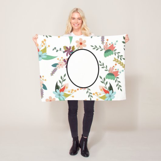 Folklore Florals | Personeel cadeaudecor Fleece Deken (In situ)