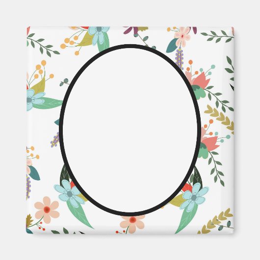 Folklore Florals | Personeel cadeaudecor Magneet (Voorkant)