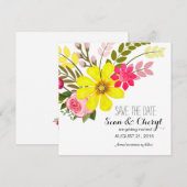 Folklore Flower Garden Save the Date (Voorkant / Achterkant)