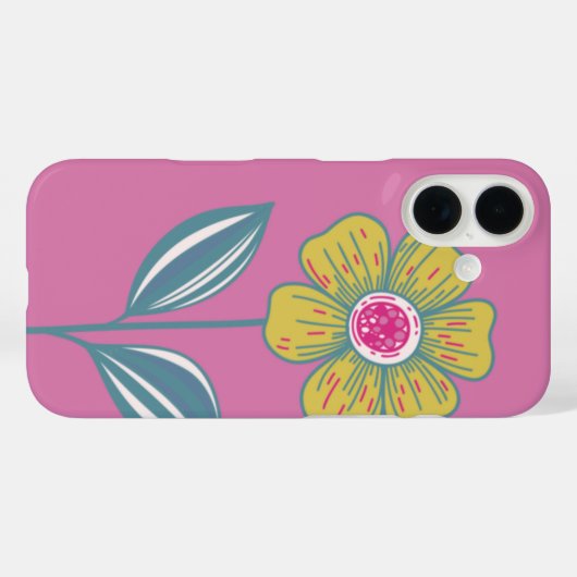 Folklore Flower iPhone Hoesje (Achterkant (horizontaal))