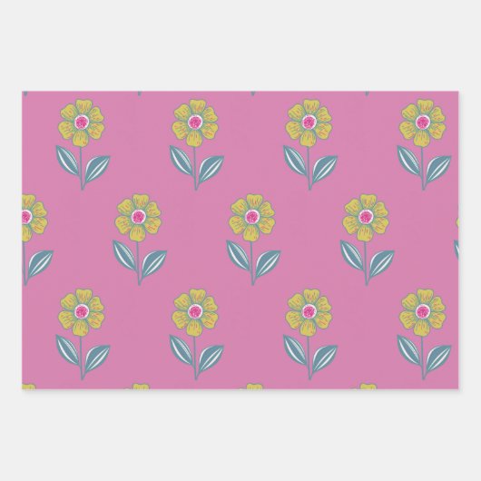 Folklore Flower Wrapping Paper (Voorkant 3)