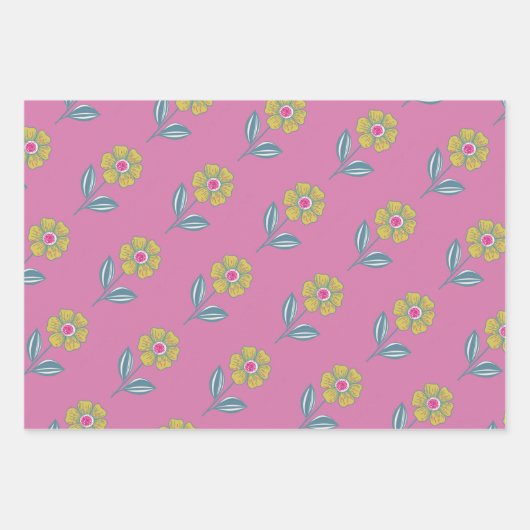 Folklore Flower Wrapping Paper (Voorkant 2)
