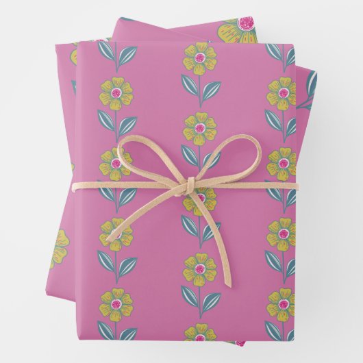 Folklore Flower Wrapping Paper (In situ)