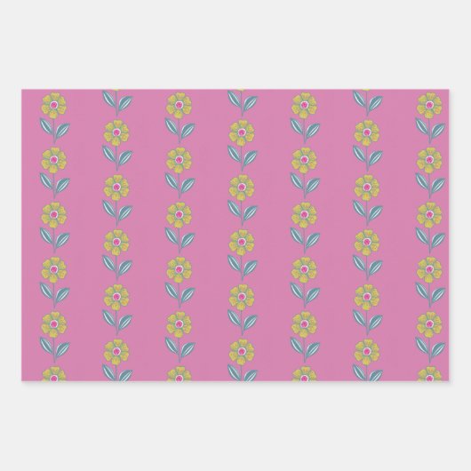 Folklore Flower Wrapping Paper (Voorkant)