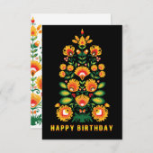 Folklore Happy Birthday Kaart (Voorkant / Achterkant)