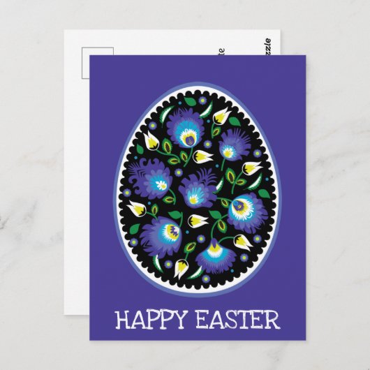 Folklore Happy Easter Briefkaart (Voorkant / Achterkant)