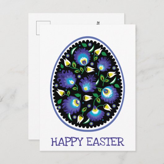 Folklore Happy Easter Briefkaart (Voorkant / Achterkant)