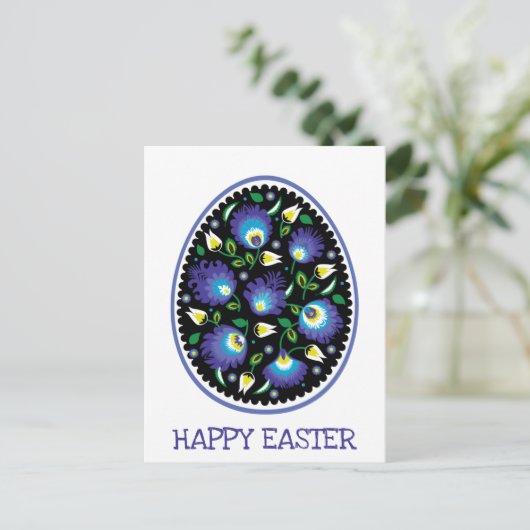 Folklore Happy Easter Briefkaart (Staand voorkant)