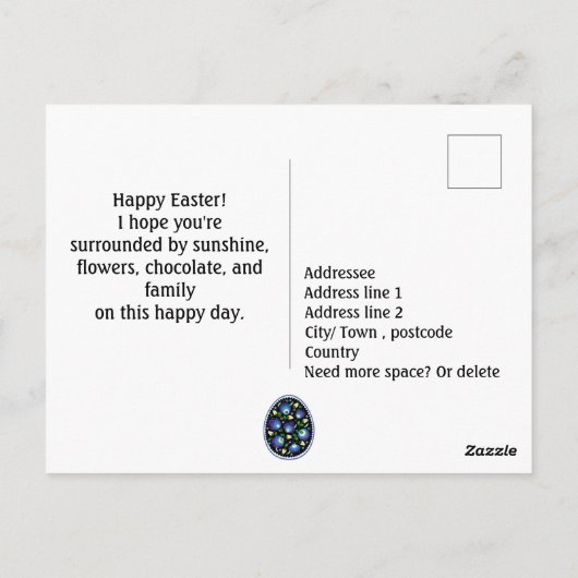 Folklore Happy Easter Briefkaart (Achterkant)