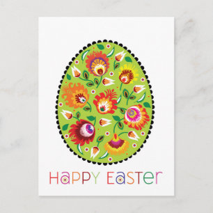 Folklore Happy Easter [egg] Briefkaart
