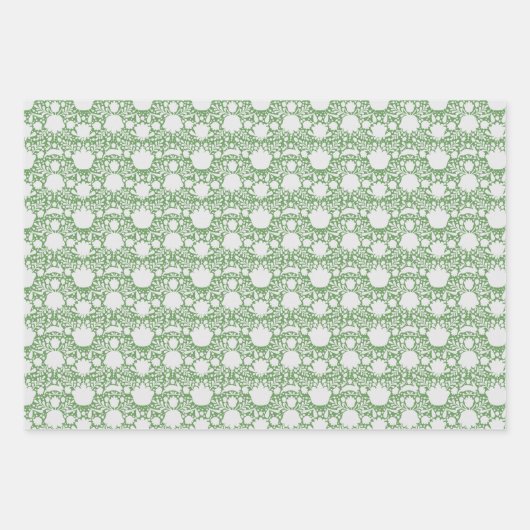 Folklore inpakpapier in het groen (Voorkant 3)