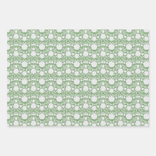 Folklore inpakpapier in het groen (Voorkant)