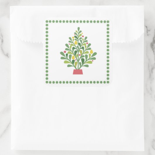 Folklore Kerstboom Sticker (Tas)