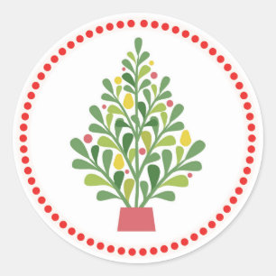 Folklore Kerstboom Sticker