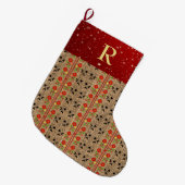 Folklore kerststooking Traditionele brief Grote Kerstsok (Voorkant (Hangend))