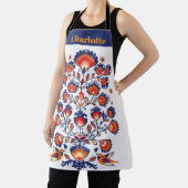 Folklore met blauw en oranje schort (Insitu)