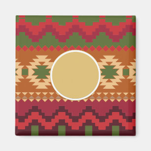 Folklore Nordic Pattern   Personeel cadeaudecor Magneet