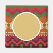 Folklore Nordic Pattern | Personeel cadeaudecor Magneet (Voorkant)