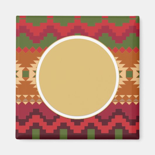 Folklore Nordic Pattern | Personeel cadeaudecor Magneet (Voorkant)