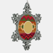 Folklore Nordic Pattern | Personeel cadeaudecor Tin Sneeuwvlok Ornament (Links)