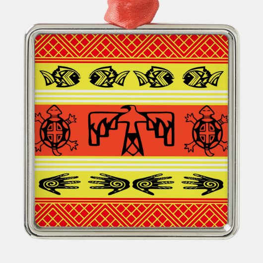 Folklore-ontwerp Metalen Ornament (Voorkant)